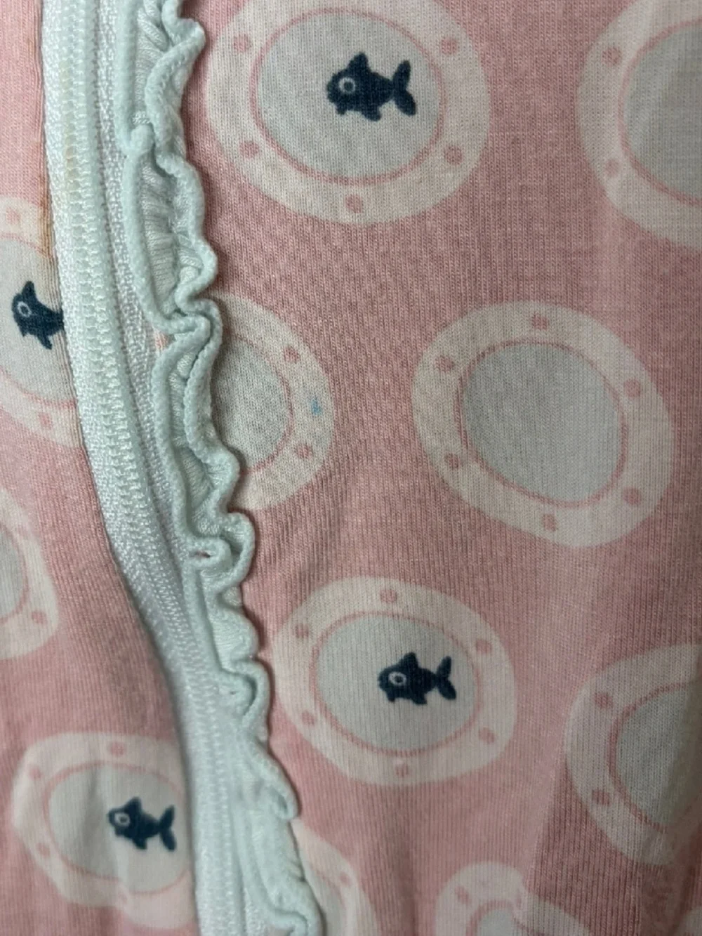 Kickee Pants Bamboo Fish Porthole Sleeper - Picture 2 of 2